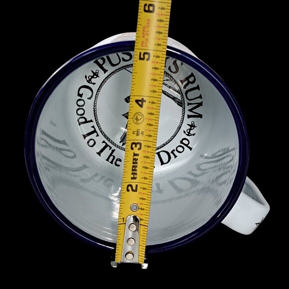 Vtg Pusser's British Navy Rum Enameled With Map Tin Large Mug - Picture 8 of 8